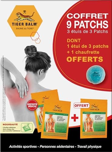 Tiger Balm® Baume du Tigre® Coffret Patchs : 2 étuis de 3 patchs + 1 offert