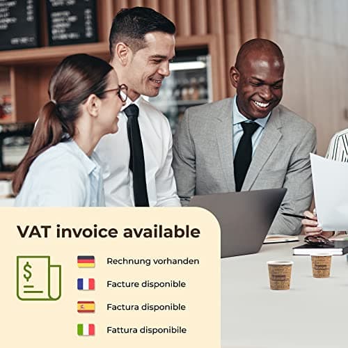 Gobletes Jetable carton expresso 100Pcs 75ml de bioexxe® - gobelet carton biodégradables- gobelets supportant les boissons jusqu'à 85°/90° - Petit format pour expresso italien (marron)