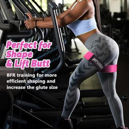 Bandes d'occlusion pour femmes, muscles fessiers et renforcement des hanches, bandes de restriction du flux sanguin, bandes BFR pour booty, meilleures bandes de résistance en tissu pour l'entraînement