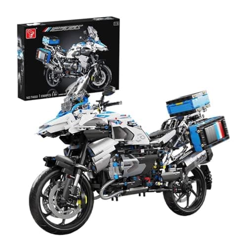 Technique Moto Jouet de Construction pour R 1250 GS, 2369 Pièces 1:5 Technics Modèle de Moto Jeu de Construction, Collectionner Blocs de Construction Modèle, Compatible avec les grandes marques