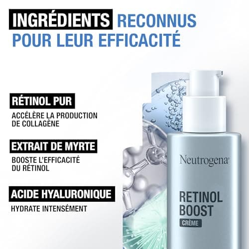 Neutrogena | Crème Anti-Âge Retinol Boost (flacon-pompe de 50 ml) – Soin du visage pour combattre les signes visibles de l'âge – Crème pour le visage enrichie en rétinol