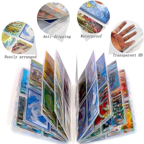 Classeur Carte Pokemon, Album Carte, Livre de Protection Cartes Porte Carte Classeur, Cartes à Collectionner, 30 Pages Capacité de 240 Cartes