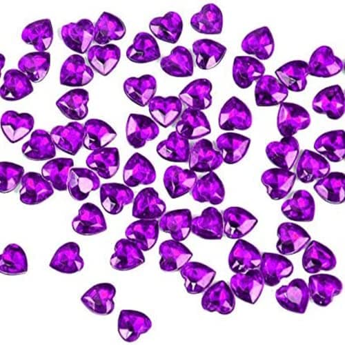 AhLmA Lot de 200 Décor Cœur pour Table Violet Decoration Table Violet Oeur Decoration Saint Valentin pour Mariages, Fêtes, Décorations de Table, Décorations de Vases Artisanaux (Violet)