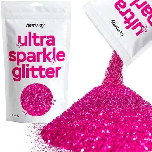 Paillettes Rose Foncé Ultra Scintillantes Paillettes Ongles Visage Festival Noël Halloween Maquillage Chunky 100g / 3.5oz