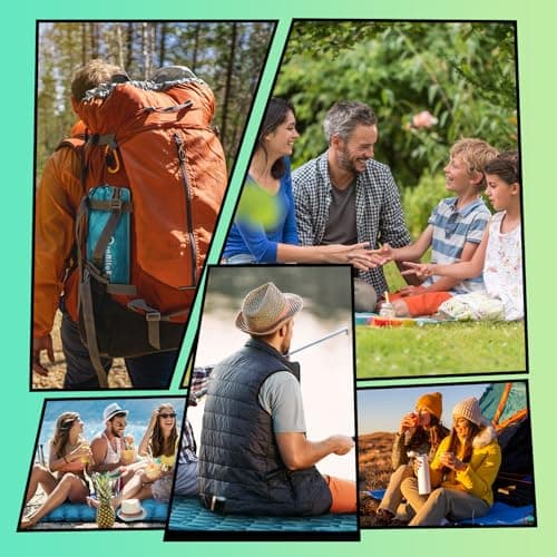 iParaAiluRy Matelas de Camping Autogonflant - Ultraléger de Matelas Gonflable avec Pompe à Pied, Portable Tapis de Matelas Pneumatique pour Plage, Voyage, la Randonnée