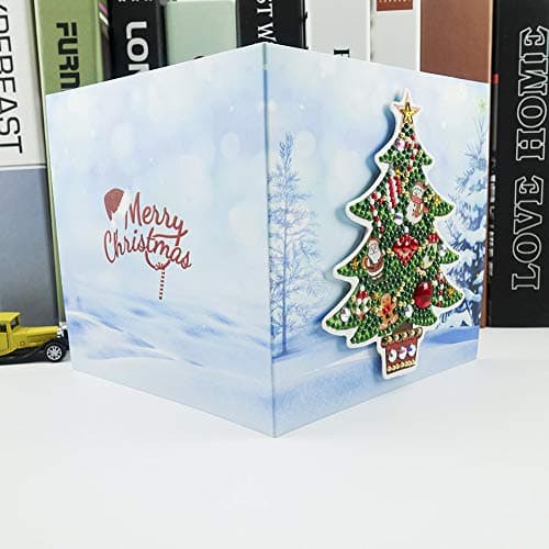 ycyingcheng 5D DIY Diamant Cartes de Noël, 8 Pièces DIY Forme Spéciale Diamant Peinture Carte de Voeux Cartes Postales pour Thanksgiving Anniversaire Noël