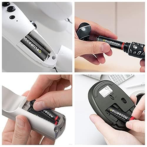 Delyeepow Pile Rechargeable AA 1,5V Lithium 3400mWh de Haute capacité,Pile AA Rechargeable USB C 4 Piles 1500 Cycle