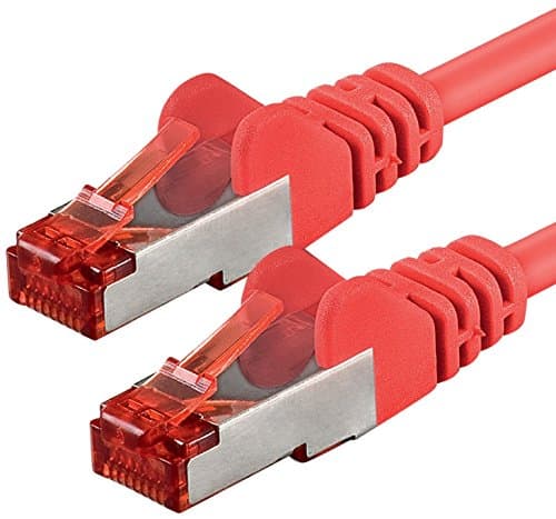 1aTTack.de 1x 1m - Câble patch câble réseau Cat 6 Cat6 RJ45 SFTP - rouge