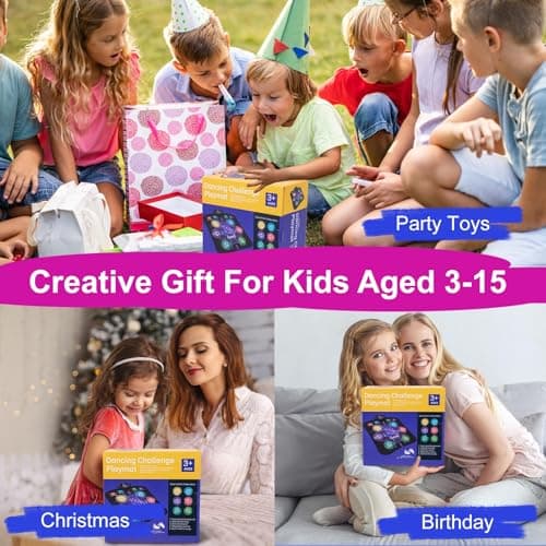 CXWLMAT 2024 Amélioré Rechargeable Enfants Tapis de Danse pour 3 4 5 6 7 8+ Ans, Lumière Filles Tapis Danse avec Batterie de Grande Capacité, Musique Bluetooth Dance Mat Jouets pour Cadeaux de Noël