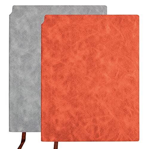Carnet de note A5-2Pcs Journal à Cuir PU de Notes Notebook Classique, pour le bureau, la maison, l'école, le travail, l'écriture et la prise de notes