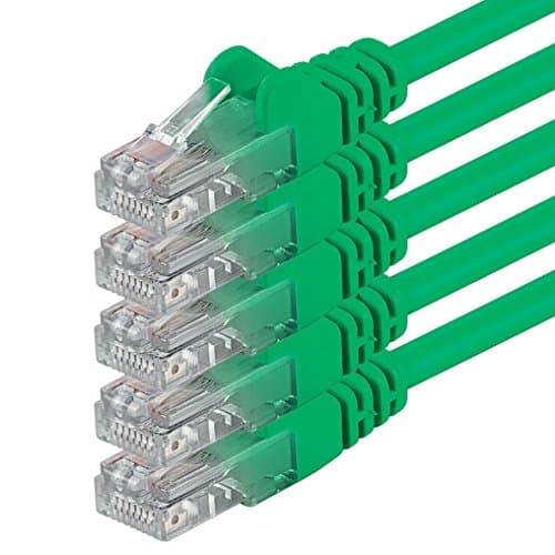 1aTTack.de 2m - vert - 5 pièces - (PACK) - Câble réseau LAN Ethernet CAT.6 CAT6 Câble patch 1000 Mbit/s