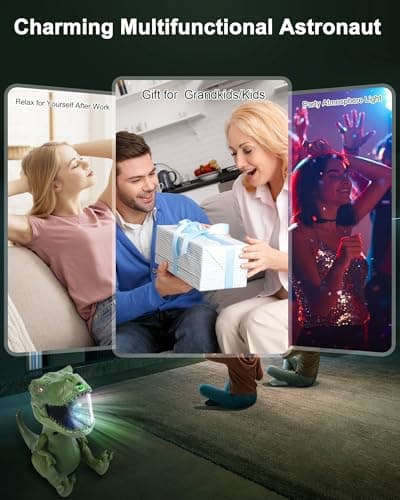Macchiatto Projecteur Ciel Etoile Dinosaure, Projecteur Galaxie Plafond avec Multiples Nébuleuse, Angle Réglable, Minuterie, Télécommande, Veilleuse Etoile Projection pour Enfants Adultes
