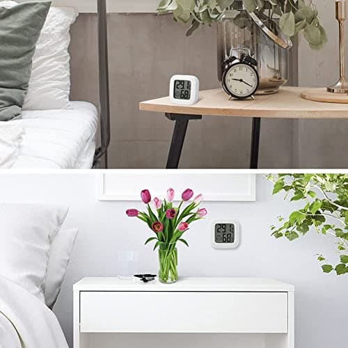 flintronic Thermomètre Hygrometre Interieur, 3PCS Mini Thermomètre Hygromètre Intérieur Digital à Haute Précisio,Thermomètre Précis et Hygromètre pour La maison,Le bureau,Les Reptiles,La Pépinière
