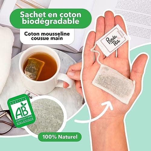 Panda Tea - Morning boost - thé biologique bio - 28 sachets coton