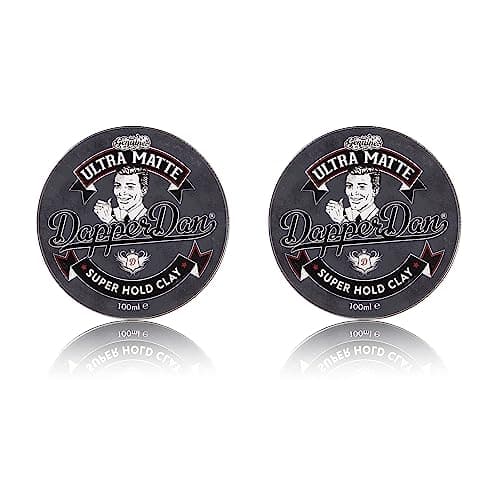 Dapper Dan Argile Capillaire Ultra Matifiante, Argile à Tenue Supérieure pour Hommes, Longue Durée, Argile Extra Forte à l'Application Facile, Parfum Subtil, 2 x 100 ml