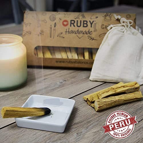 RUBY - Encens Naturel Palo Santo XL Bois de Rose véritable sacré Naturel du Pérou à brûler (50g)