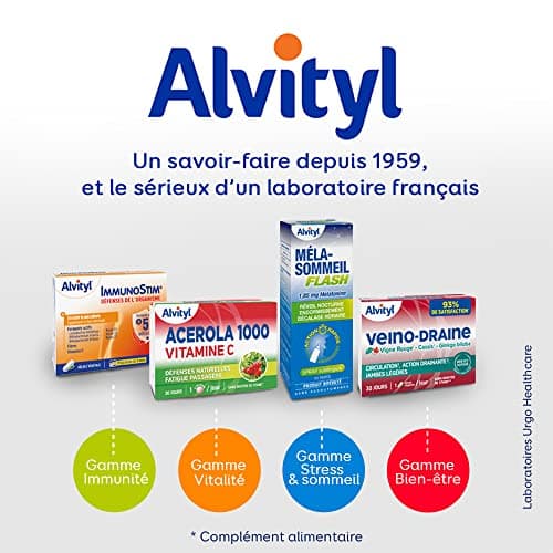 Alvityl Comprimés Acerola 1000 - Lot de 2 - Acerola - Vitamine C - 2x30 Comprimés - 1/Jour