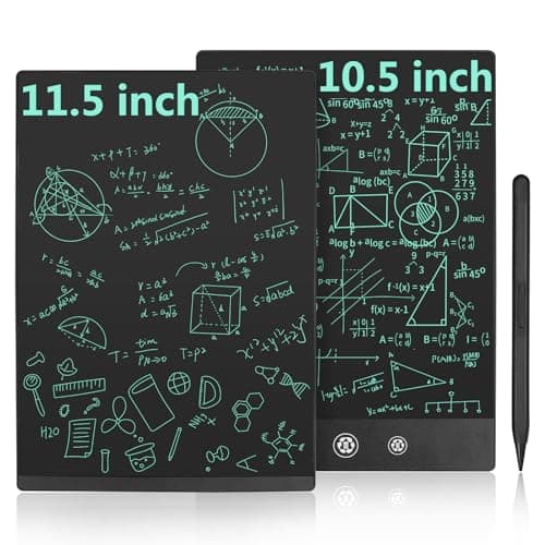 Czemo Double-écran Tablette D'écriture LCD pour Adultes 11,5 Pouces + 10,5 Pouces, Lignes D'écriture HD de 0,5 mm,Tableau Numérique pour Bureau, Mémo, Agenda