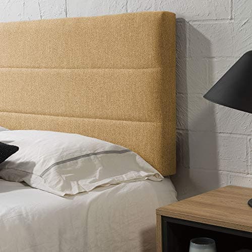 marcKonfort Tête de lit tapissée Miconos 160x60cm Couleur Moutarde, Rembourrée de Mousse, brodé Effet capitonné, 8cm d'épaisseur, Système de Fixation Inclus.