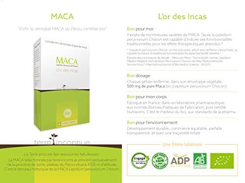 Maca bio du Pérou - Terre Inconnue® - pot de 210g - pure Lepidium Peruvianum Chacon