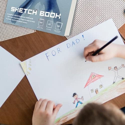 Aunphuw Carnet Dessin A5 Sketchbook, 120GSM Cahier Dessi Reliure Spirale Papier Dessin Cahier avec Couverture Rigide de Croquis Papier sans Acide 120 Pages pour Enfant et Adultes D'artiste