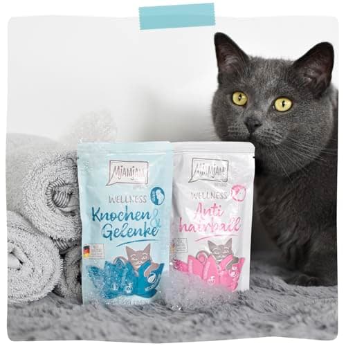MjAMjAM - Premium Nourriture humide pour chats - Bien-être - Os & Articulations - Poulet, paquet de 12 (12 x 125g), sans céréales