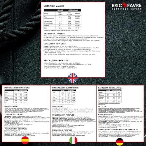 ISO WHEY ZERO 100% Pure Whey Protéine Isolate Savoureuse, Prise de Masse Musculaire - Assimilable Rapidement - Laboratoire Eric Favre - 500g Cookies & Cream