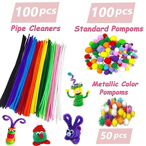 3000Pcs Activites Manuelles pour Enfants DIY Activite Enfant Kit Bricolage Enfant Activité Manuelle Enfant, Loisirs Créatifs pour Enfants Pipe Cleaners Pompons pour filles garçons 4 5 6 7 8 ans Cadeau