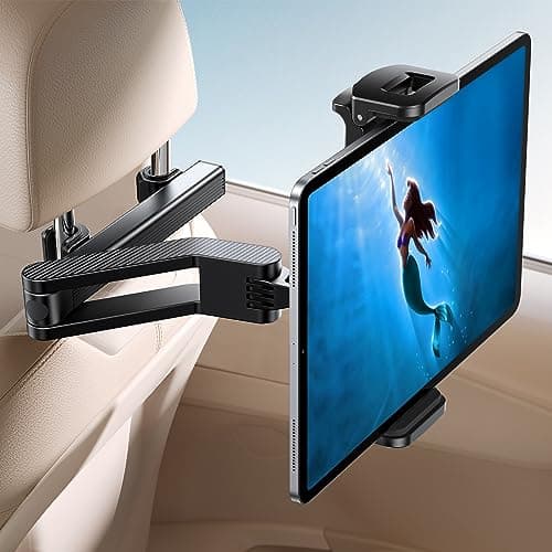 JOYROOM Support Tablette Voiture pour Appuie-tête, Support iPad Voiture avec Bras d'Extension Pliable, Porte Tablette Voiture pour iPad/Galaxy Tab/Fire et Tous Les Appareils 4,7 à 12,9 Pouces