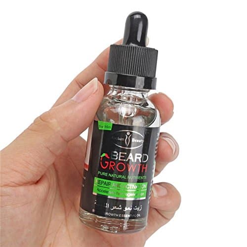Barbe Huile - Delaman Huile Entretien Soin Barbe Homme Accelerateur Barbe pour Nourrit, Hydrate, Adoucit, Stimule la Pousse et Fait Briller, 30ML