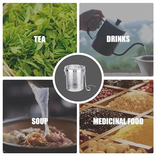 1 filtre à épices en acier inoxydable, filtre à thé, passoire à épices, sac à épices, adapté pour la cuisine et pour infuser du thé, des épices, des feuilles de thé ou des herbes, etc.