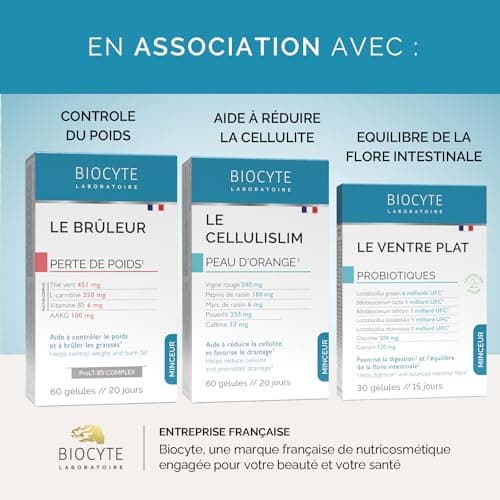 BIOCYTE Le Draineur 500 ml - Drainage et Elimination, Favorise la Purification - Maté, Pissenlit, Bardane, Cassis, Ortie, Artichaut, Hibiscus - Végétalien - Programme de 20 jours - Fabriqué en France