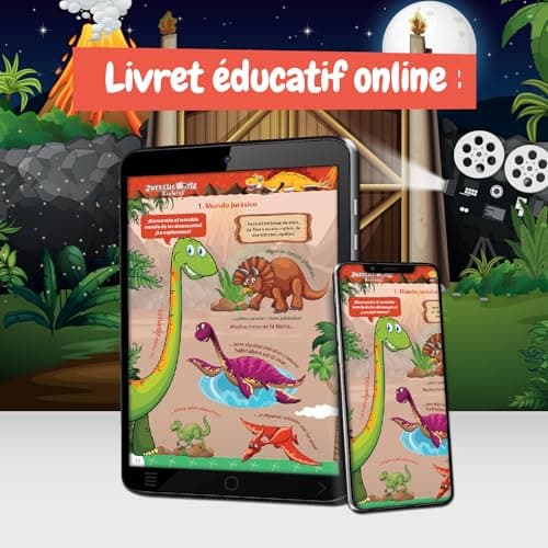 Science4you Explorateur de Jurassic World - Jeu Dinosaure + Kit Science, Jouet de Dinosaure avec 24+ Expériences pour Enfants, Cadeau pour Garçon et Fille 4 5 6+ Ans