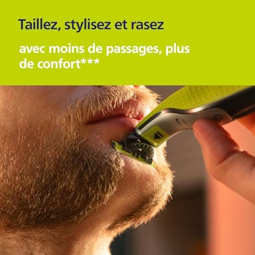Philips OneBlade 360, Authentiques lames de rechange pour rasoir et tondeuse électriques OneBlade, avec peigne réglable 5en1, en acier inoxydable durable, 2 paquets, (modèle QP420/60)