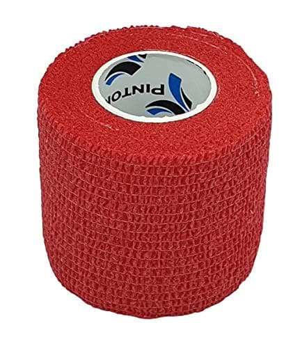PintoMed - Bandage Cohésif - 10 Rouleaux Rouge X 5 cm X 4.5 m Autoadhésif, Sports Bande, Premiers Secours Adhésif, Vet Wrap