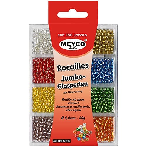 Meyco Assortiment de rocailles 4mm argent brillant