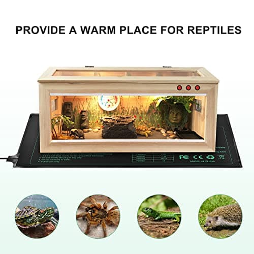 RIOGOO Electronique Tapis Chauffant 24x52cm, Coussin de Chauffage hydroponique imperméable pour l'usine de Reptile de Graine avec la Protection Contre la Puissance sûre et Durable CE certifié