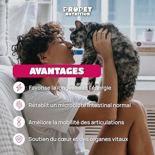 Complement Alimentaire Chien et Chat 20 en 1. Vitamines, Probiotique et Glucosamin Anti Arthrose. VIT A, B, C, E, H, Omega 6, Levure de bière + Fer. 100% Naturel. Effet Anti Inflammatoire. 120 Doses