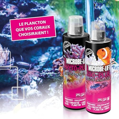 Microbe-Lift Zoo-Plus - 473 ML - Plancton de Haute qualité pour Aquariums Marins, Nourriture préservée Qui favorise la santé et la vitalité des coraux et Poissons.
