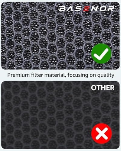 BASENOR Tesla Model 3 Model Y filtre à air de cabine HEPA filtre de remplacement charbon actif Tesla accessoires ensemble de 2 2019-2024