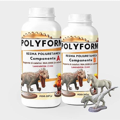 Resin Pro Polyform Résine de polyuréthane de coulée hautement fluide, Convient pour la fabrication de modèles, le bricolage et la bijouterie, Prototypage rapide, Beige - 1 Kg