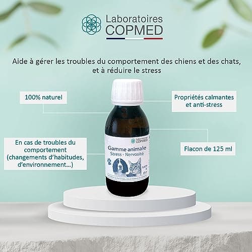 LABORATOIRES COPMED - Gamme Animale Stress & Nervosité - Complément Alimentaire pour Chien Et Chat - Gestion des Troubles du Comportement - Marque Française - 125 ML