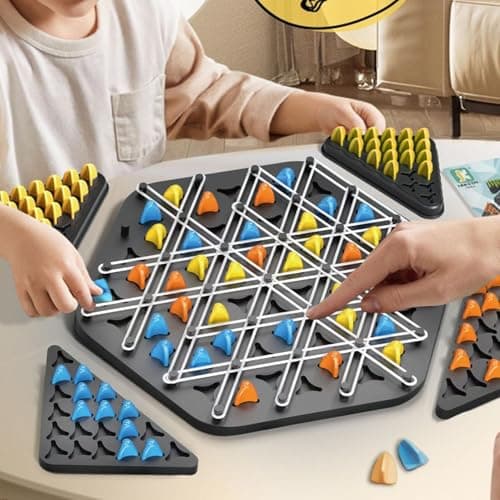Jeu De Triangle en Chaîne, Jeu De Stratégie Triggle, Le Triggle Jeu Élastique, Jeux D'échec en Chaîne Triangulaire, Triggle Jeu De Société, Triangle Board Game