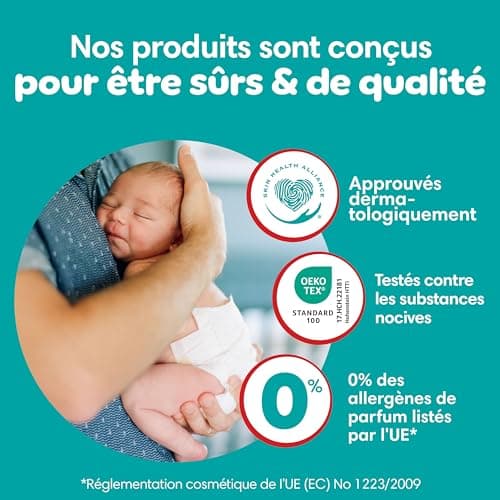 Pampers Baby-Dry Pants, Taille 6, 138 Couches-Culottes, 14-19kg, Maintien 360° Contre Les Fuites Avec Une Poche Stop & Protect Pour Une Nuit Jusqu'à 100% Sans Fuites, Pack 1 Mois