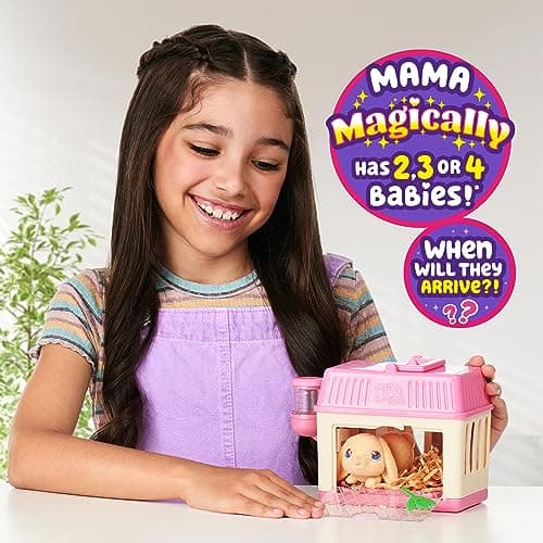 Little Live Pets Nourris et occupe-toi de Lil’ Bunny dans Le clapier pour Qu’Elle devienne Maman !