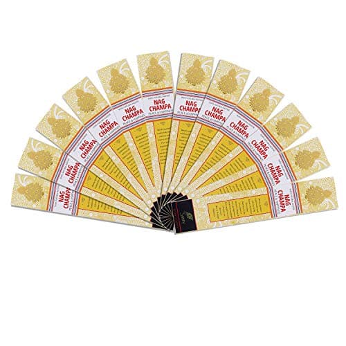 SVATV Herbal & Ancient Method Nagchampa Bâton d'encens avec Paquet de 12 encens pour la méditation, Le Yoga, Le Spirituel, l'aromathérapie - 15g x 12 | 180g | 6,35 oz