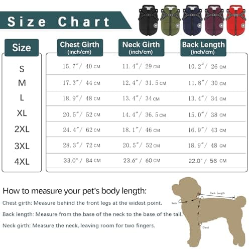 Aiboria Manteau d'hiver pour Chien Coupe-Vent Imperméable 2 en 1 Chiot Petit Gilet avec Harnais Veste Chaud Rembourré pour Chien Manteaux Imperméables pour Chiens Vêtements d'hiver pour Chiens
