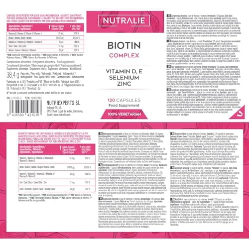 Biotine Pousse Cheveux 10.000mg - Très Rapide - GAGNANT 2022 Zinc + Selenium Vit D E - Ongles Peau - Femme Homme - Complément Alimentaire de Vitamine B8-120 Gélules Nutralie
