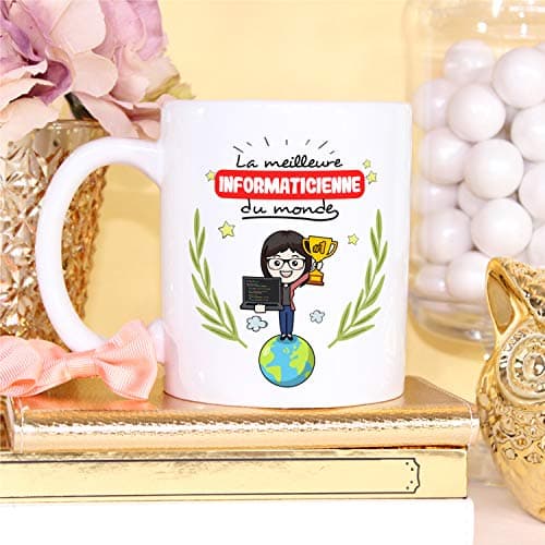 Mugffins Mug/Tasse Informaticienne (Meilleur du Monde) - Idées Drôles Informatique