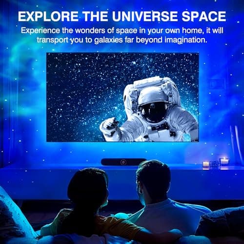 Astronaute Projecteur Galaxie, Projecteur Ciel Etoile Avec Veilleuse Enfant, 8 Modes Nébuleuse, Rotation à 360°, Télécommande, Ciel Etoile Plafond pour Lumiere Chambre, Cadeau pour Enfants et Adultes